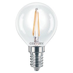Obrázek pro produkt LED FILAMENT MINI GLOBE ČIRÁ 2W E14 2700K 245Lm 360d 45x76mm IP20  - CENTURY