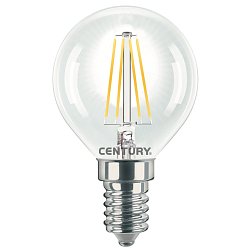 Obrázek pro produkt LED FILAMENT MINI GLOBE ČIRÁ 6W E14 2700K 806Lm 360d 45x76mm IP20  - CENTURY