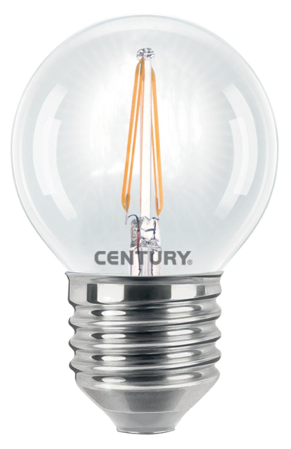 Century LED FILAMENT MINI GLOBE ČIRÁ 2W E27 2700K 245Lm 360d 45x72mm IP20 CEN INH1G-022727 Teplá bílá Čirá