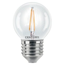 Obrázek pro produkt LED FILAMENT MINI GLOBE ČIRÁ 2W E27 2700K 245Lm 360d 45x72mm IP20  - CENTURY