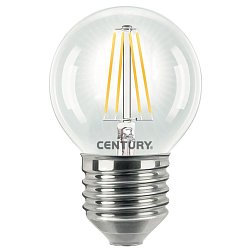 Obrázek pro produkt LED FILAMENT MINI GLOBE ČIRÁ 6W E27 2700K 806Lm 360d 45x72mm IP20 - CENTURY