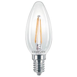 Obrázek pro produkt LED FILAMENT SVÍČKA ČIRÁ 2W E14 2700K 245Lm 360d 35x98mm IP20  - CENTURY