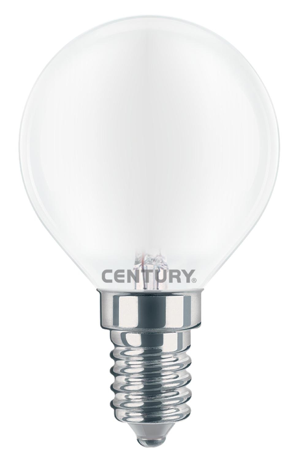 CEN INSH1G-041460 LED FILAMENT MINI GLOBE SATEN 4W E14 6000K 470Lm 360d 45x80mm IP20 - CENTURY