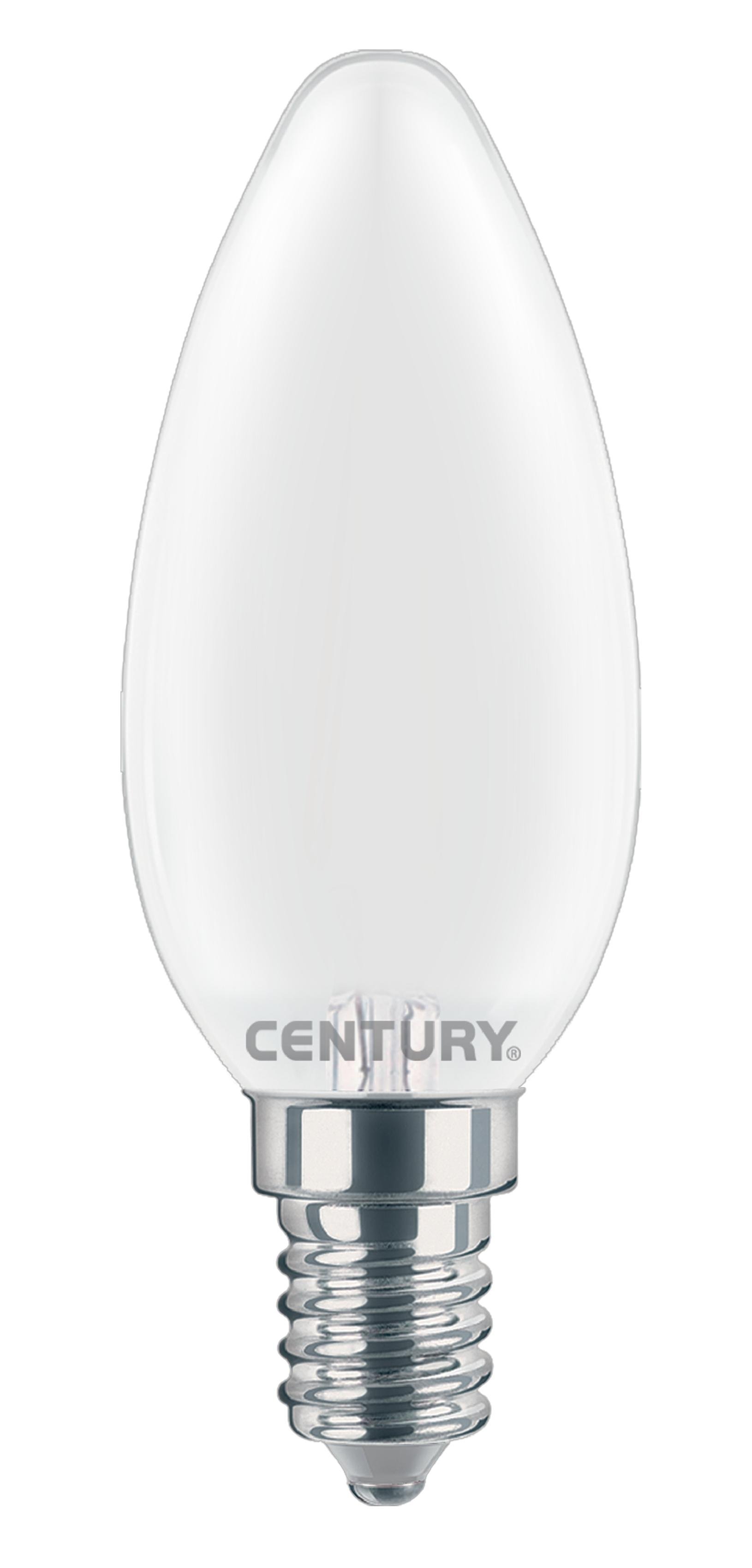 CEN INSM1-061430 LED FILAMENT SVÍČKA SATÉN 6W E14 3000K 806Lm 360d 35x97mm IP20 - CENTURY