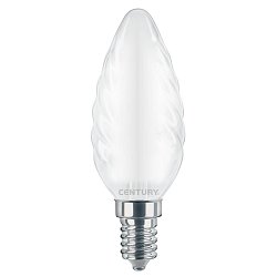 Obrázek pro produkt LED FILAMENT SVÍČKA TWIST SATÉN 4W E14 3000K 470Lm 360d 35x97mm IP20  - CENTURY