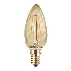 Obrázek pro produkt LED FILAMENT SVÍČKA TWIST EPOCA 4W E14 2200K 320Lm 360d 35x97mm IP20  - CENTURY