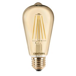 Obrázek pro produkt LED FILAMENT ST64 EPOCA 8W E27 2200K 630Lm 360d 64x138mm IP20  - CENTURY