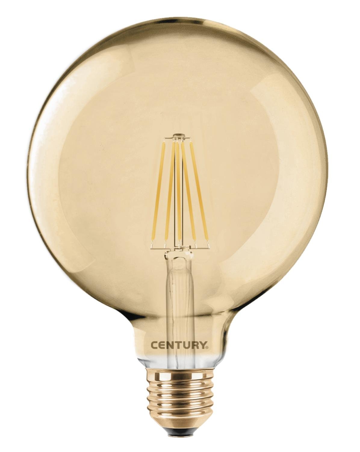 CEN INVG125-082722 LED FILAMENT GLOBE 125mm EPOCA 8W E27 2200K 630Lm 360d 125x174mm IP20 - CENTURY