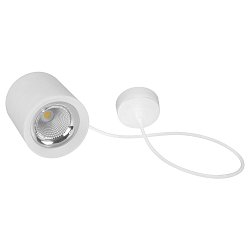 Obrázek pro produkt STROPNÍ LED SVÍTIDLO RONDO ZÁVĚSNÉ BÍLÉ 110x123mm 15W/230VAC 4000K 1275Lm 45d IP20 závěs 150cm - CENTURY