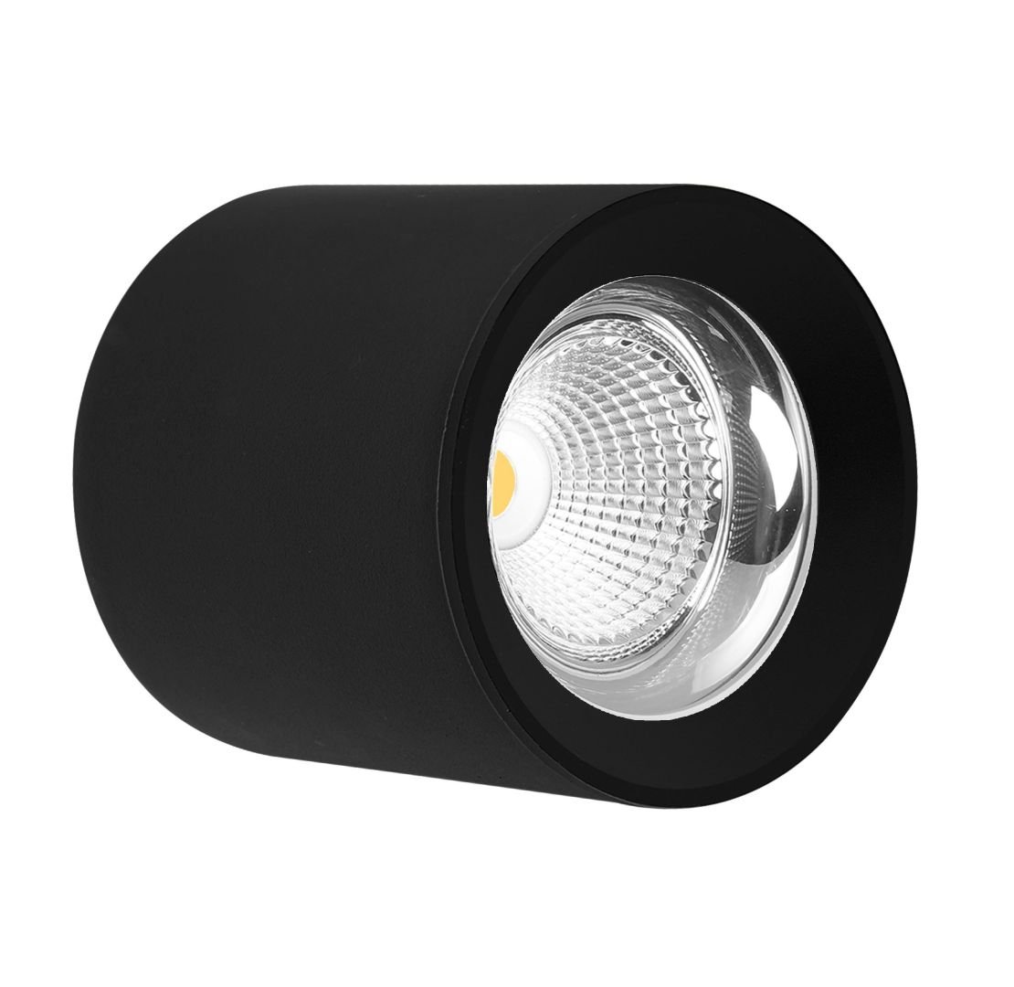 CEN RNDNE-109040 Stropní SVÍTIDLO LED RONDO ČERNÉ 90x90mm 10W/230VAC 4000K 800Lm 45d IP20 - CENTURY