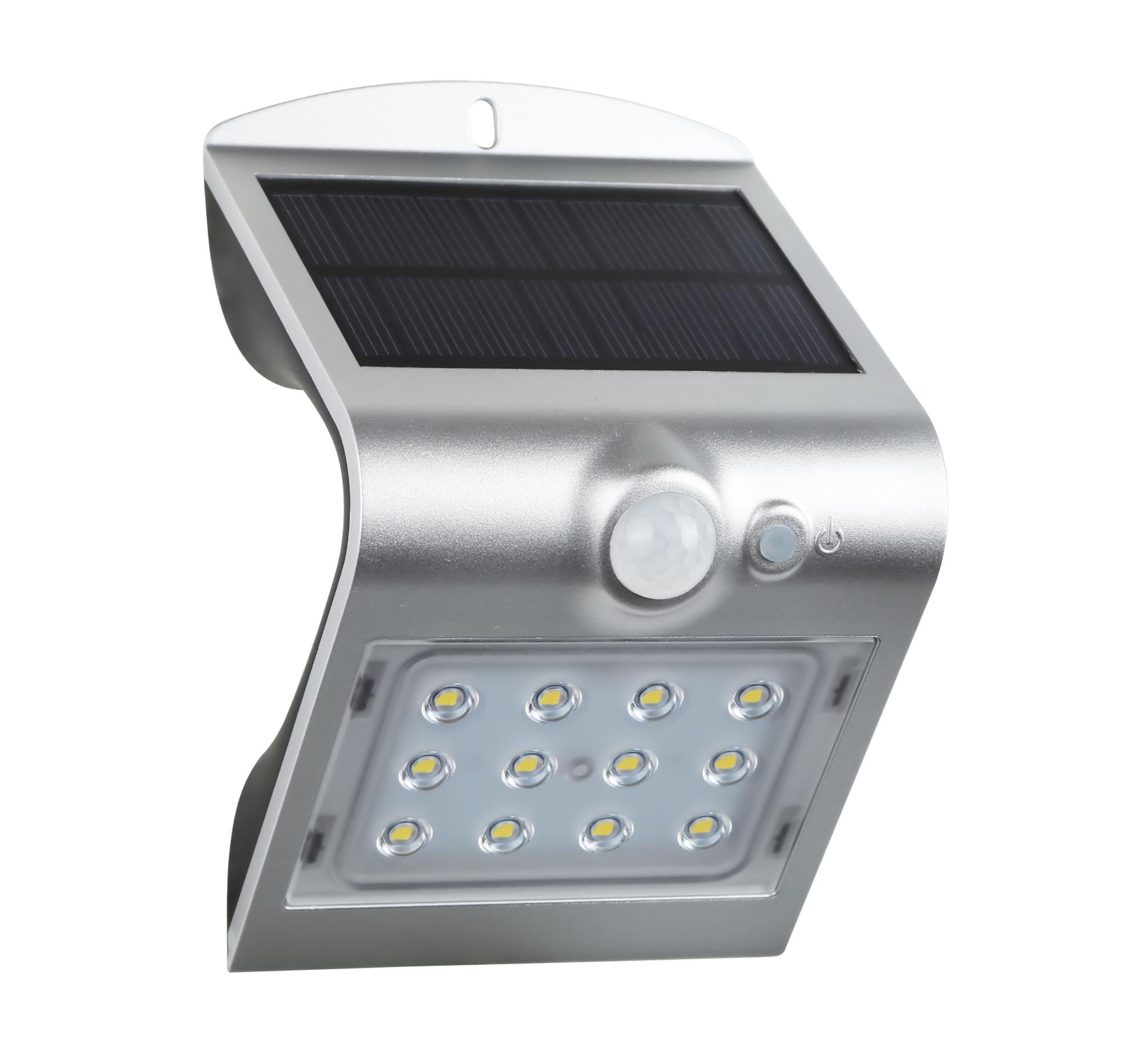 CEN ACSS-151240 SOLÁRNÍ LED ARCADIA 1.5 SENZOR STŘÍBRNÁ 1,5W 4000K 220Lm IP65 - CENTURY