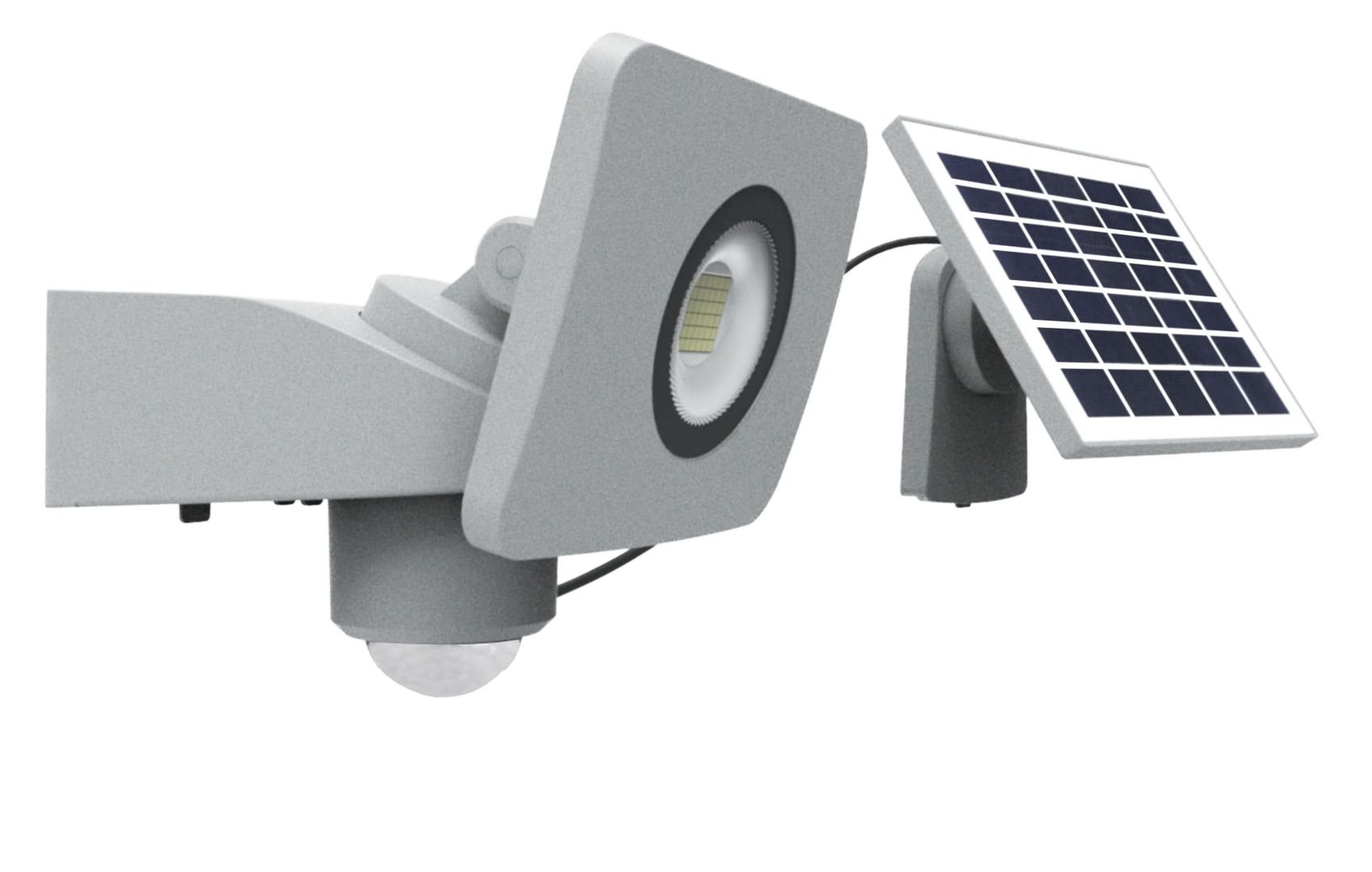 CEN SHSOLS-109540 REFLEKTOR LED SHUTTLE SLIM SOLÁRNÍ PANNEL SEPARÁTNĚ s kabelem 10W 4000K 1000Lm 120d 150x168x189mm IP65 - CENTURY