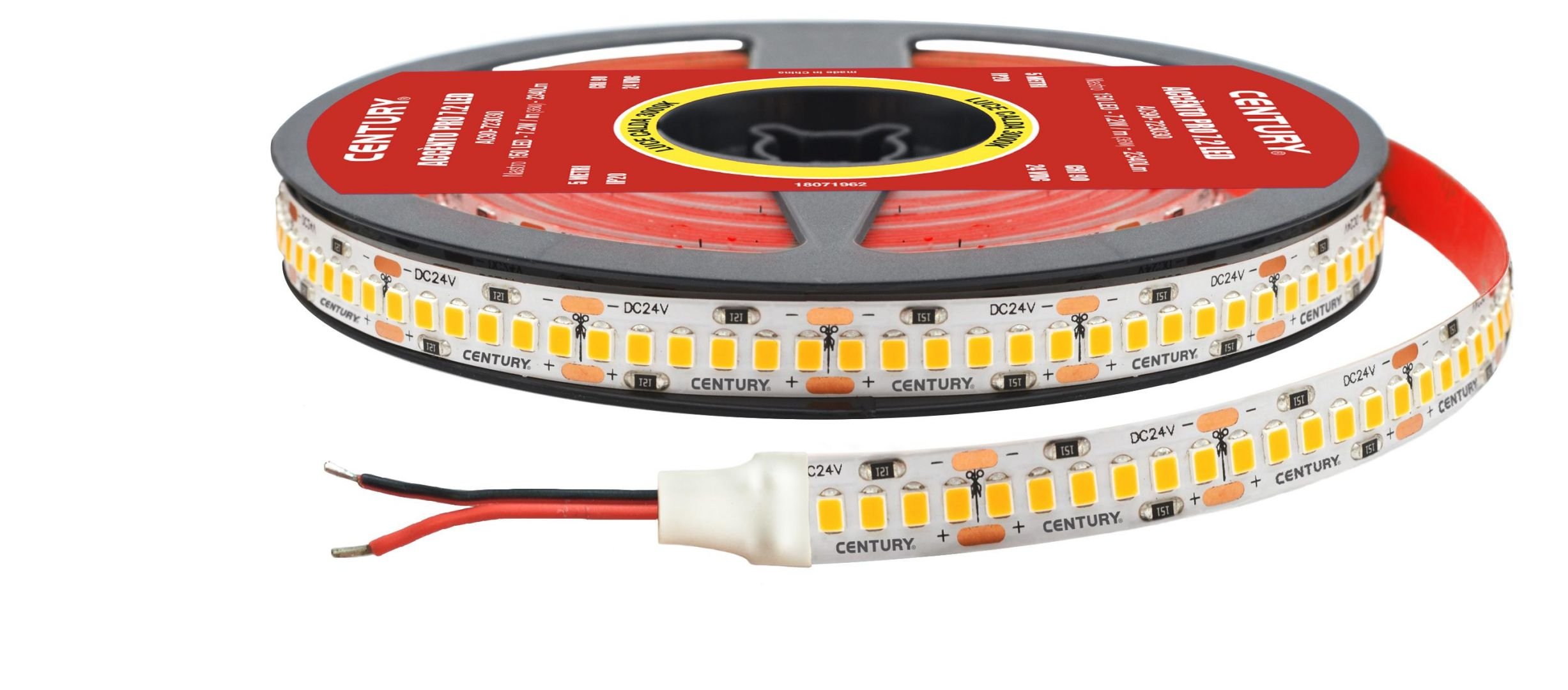 CEN AC90-723030 LED pásek ACCENTO PRO 7.2W 30 led/m 36W 3000K 2340Lm Ra90 120d IP20 24VDC - CENTURY