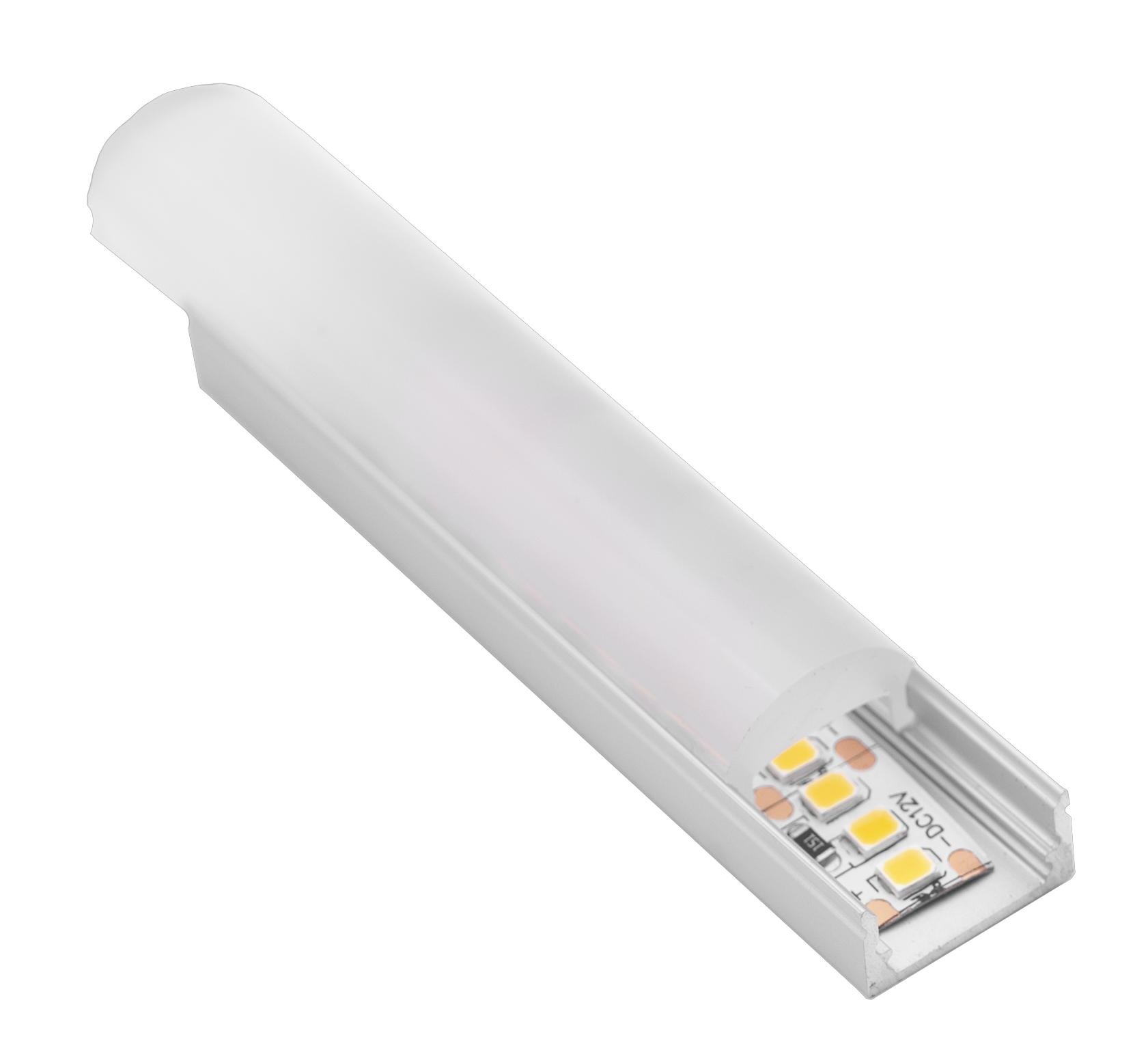 CEN KPRS40G-1713 AL PROFIL pro LED pásek 10mm plochý opálový kryt vypouklý 40d 24x13mm IP20 délka 2m - CENTURY