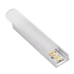 Obrázek pro produkt VÝPRODEJ AL PROFIL pro LED pásek 10mm plochý opálový kryt vypouklý 40d 24x13mm IP20 délka 2m - CENTURY
