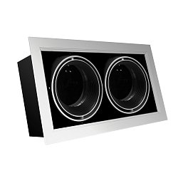 Obrázek pro produkt SVÍTIDLO zapuštěné pro AR111 LED CITY výklopné 30d otočné 350d stříbrno šedé 2pozice IP20 - CENTURY