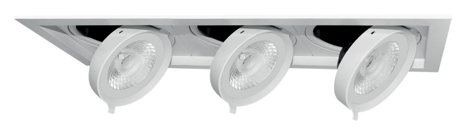 CEN FSMD3-450340 SVÍTIDLO LED REGIA ZAPUŠTĚNÉ VÝKLOPNÉ 3MODULY 497 mm 45W 4000K Ra95 3785Lm 38d DIMM IP20 - CENTURY