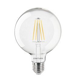 Obrázek pro produkt LED FILAMENT GLOBE 95mm ČIRÁ 8W E27 4000K 1055Lm 360d 95x140mm IP20  - CENTURY