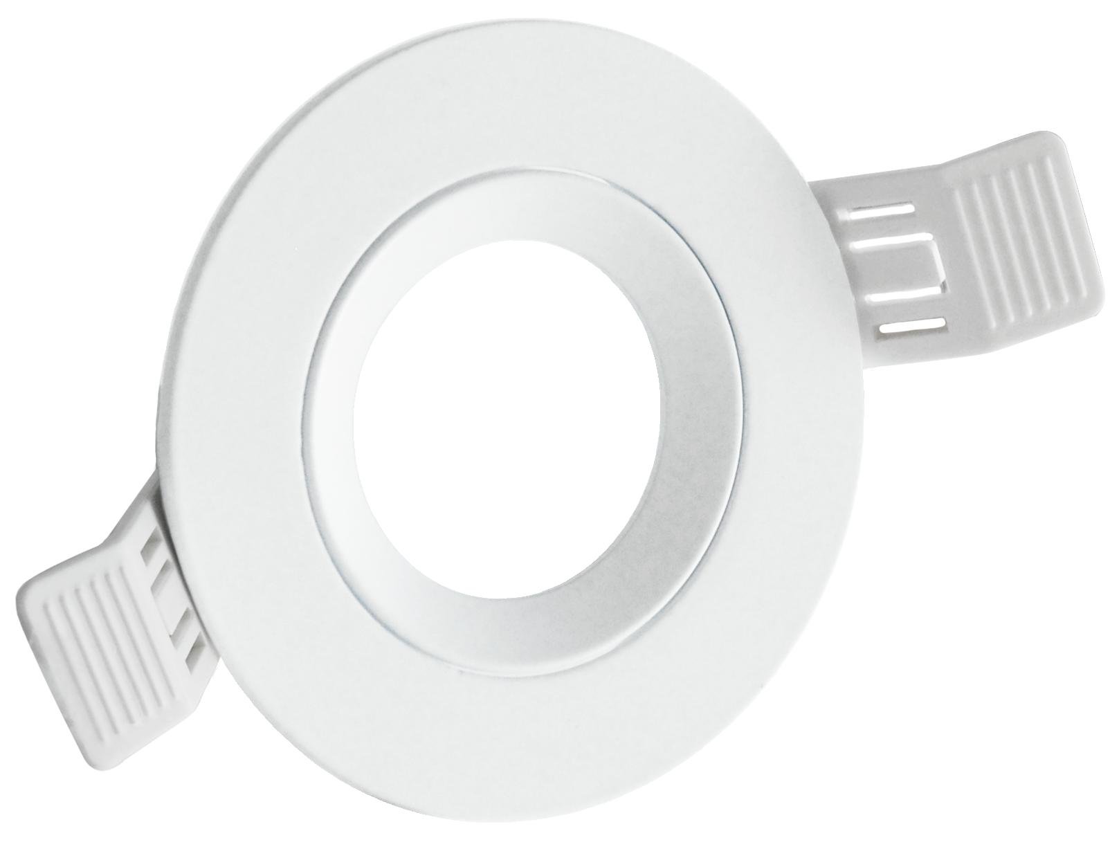 CEN KLR-BI KLAK ZAPUŠTĚNÝ KRUH VÝKLOPNÝ 30d pro spot 50mm. BÍLÝ držák pro GU10, včetně patice GU10 - CENTURY