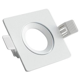 Obrázek pro produkt KLAK ZAPUŠTĚNÝ ČTVEREC VÝKLOPNÝ 30d pro spot 50mm. BÍLÝ držák pro GU10, včetně patice GU10 - CENTURY