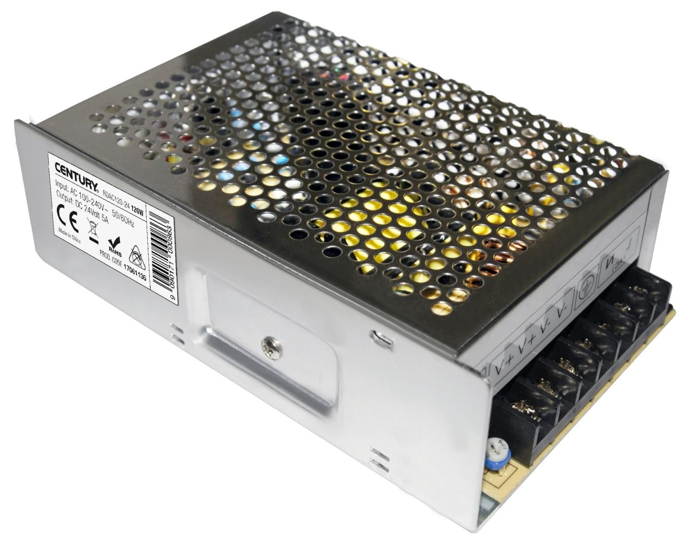 CEN RDAC120-24 LED DRIVER pro LED pásky 120W 100-240VAC/24VDC/5A IP20 - CENTURY