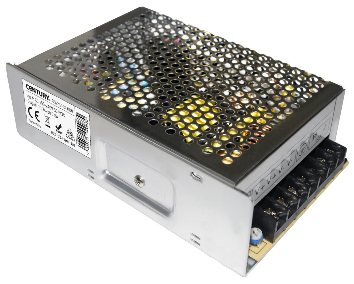 CEN RDAC150-24 LED DRIVER pro LED pásky 150W 100-240VAC/24VDC/6,5A IP20 - CENTURY