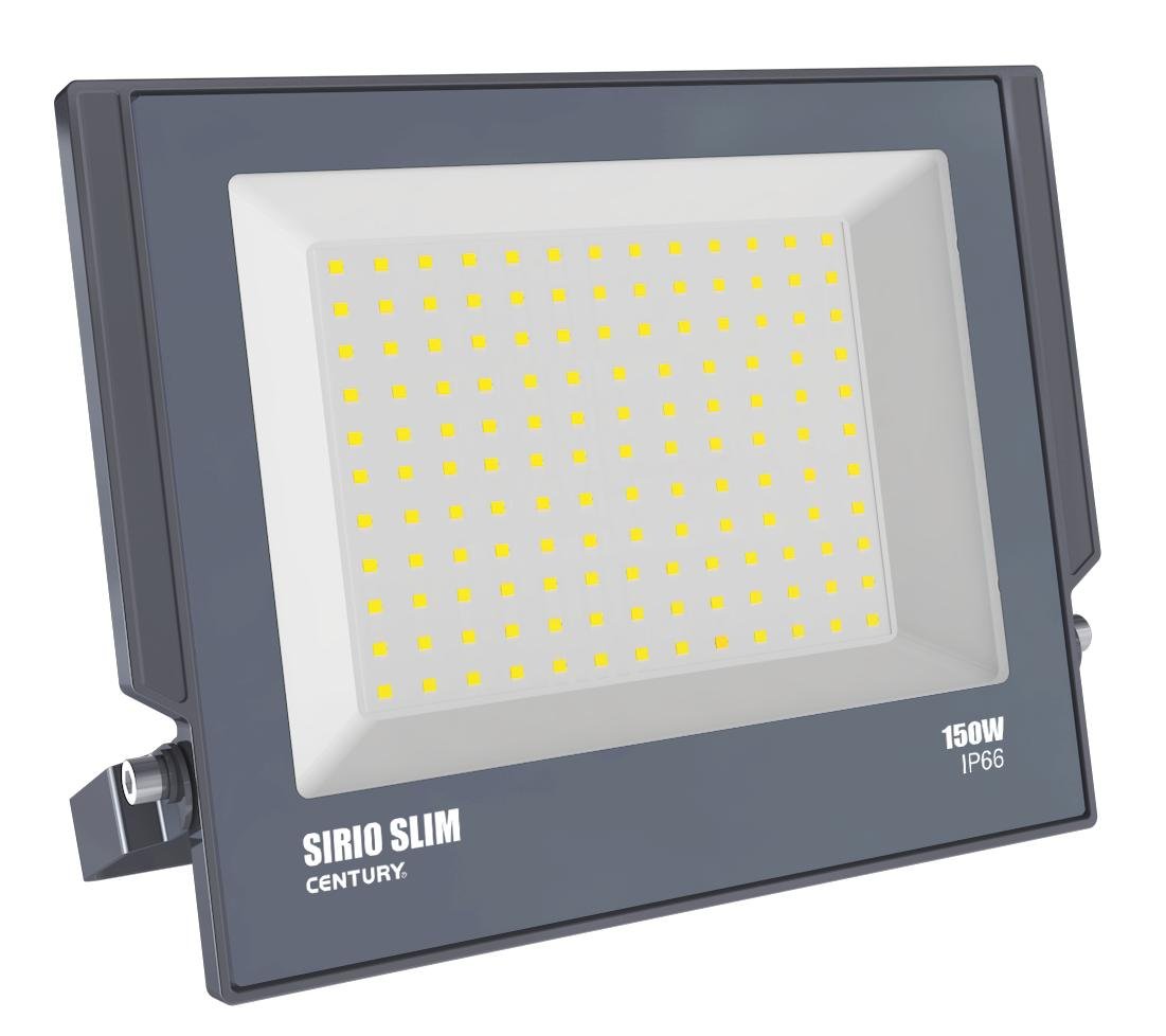 CEN SRS-1509540 REFLEKTOR LED SIRIO SLIM ČERNÝ 150W 4000K 13500Lm 110d 366x34x303mm IP66 - CENTURY