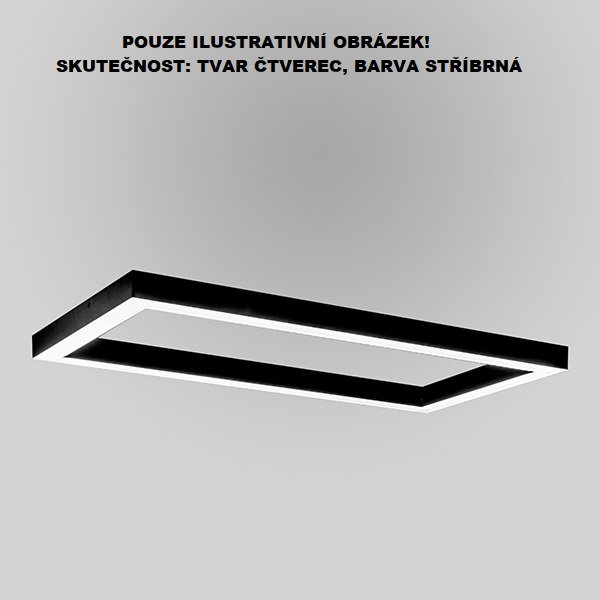 ARCHI SCCQ130/3K/SI Stropní svítidlo SQUARE 33W 63x63cm 5360lm 3000K elox - ARCHILIGHT