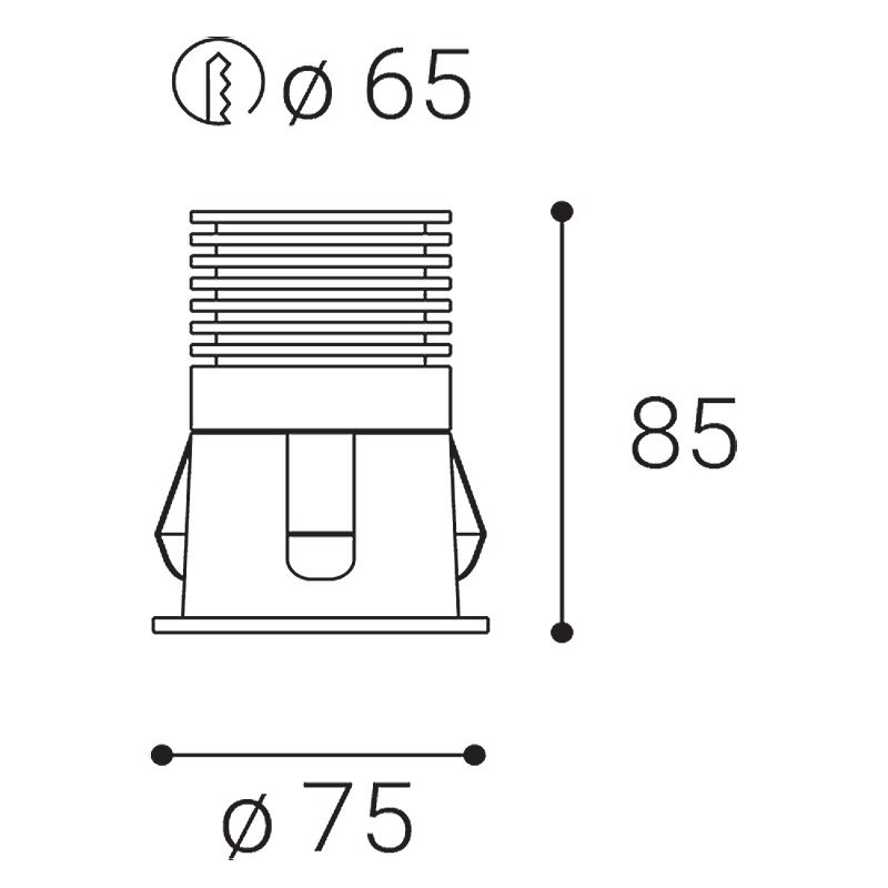 LED2 2250331 Svítidlo RAY M, W ZÁPUSTNÉ BÍLÉ - LED2 Lighting (obrázek 3)