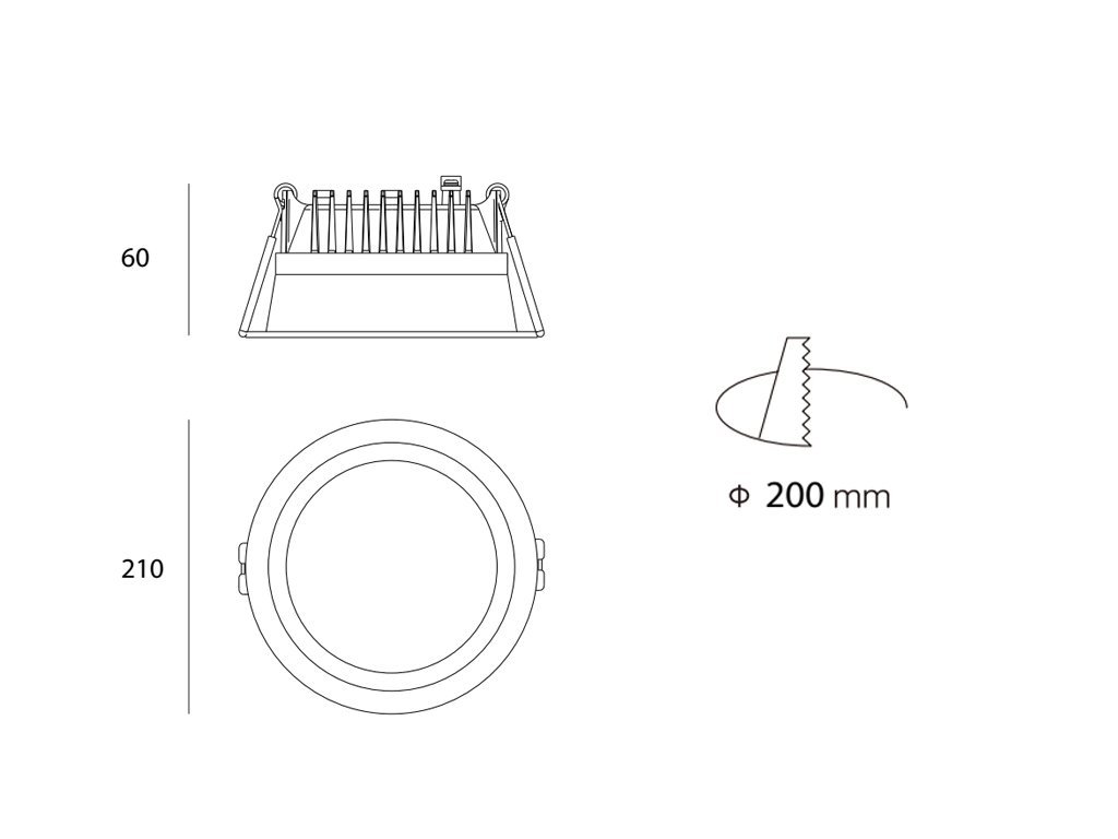 LED2 2250733 Svítidlo ZETA L, B ZÁPUSTNÉ ČERNÉ - LED2 Lighting (obrázek 2)