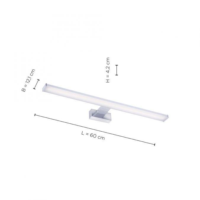 LD 11133-17 MATTIS LED nástěnné svítidlo, svítidlo k zrcadlu, chrom, L=60cm 4000K - LEUCHTEN DIREKT / JUST LIGHT (obrázek 2)