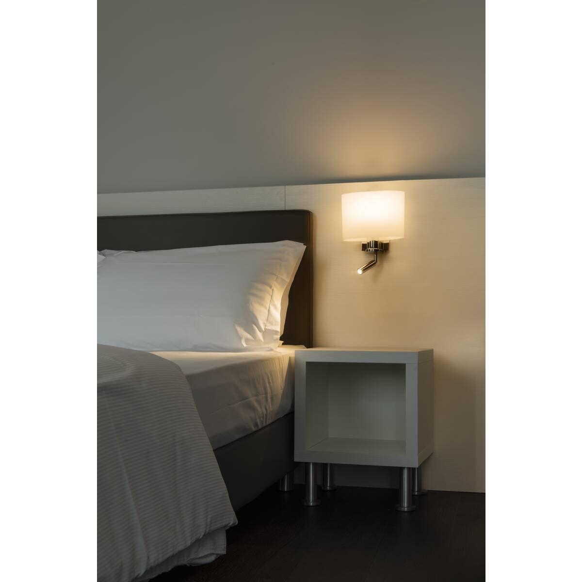 LA 1002855 Nástěnné svítidlo Kenkua E27 + LED 2W 200lm chrom / sklo - BIG WHITE (SLV) (obrázek 4)