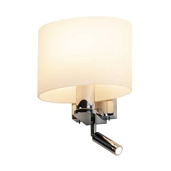 Obrázek pro produkt Nástěnné svítidlo Kenkua E27 + LED 2W 200lm chrom / sklo - BIG WHITE (SLV)