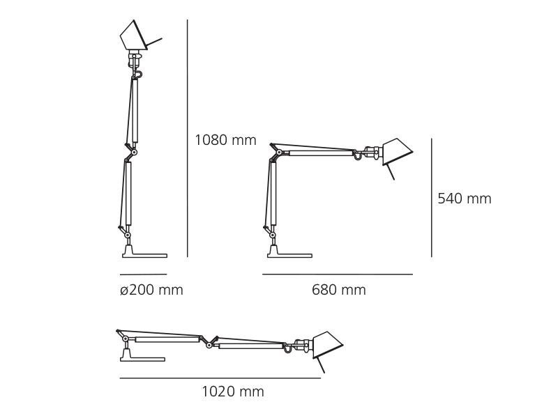 AR A005920 Stolní lampa TOLOMEO MINI těleso bez podstavce bílá - ARTEMIDE (obrázek 2)