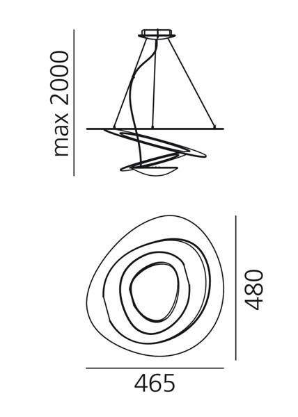 AR 1249010A Pirce Micro závěsné LED - 3000K - bílá - ARTEMIDE (obrázek 7)