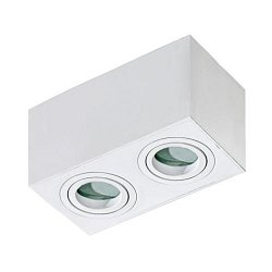 Obrázek pro produkt Stropní bodové přisazené svítidlo Azzardo Brant 2 square IP44 white AZ2823 GU10 2x50W IP44 18cm hranaté bílé - AZZARDO