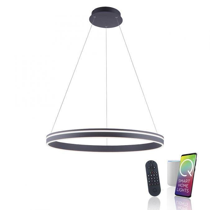 PN 8412-13 Závěsné svítidlo Q-VITO Smart Home antracit 58W 2700-5000K 2600lm 79,4cm - PAUL NEUHAUS