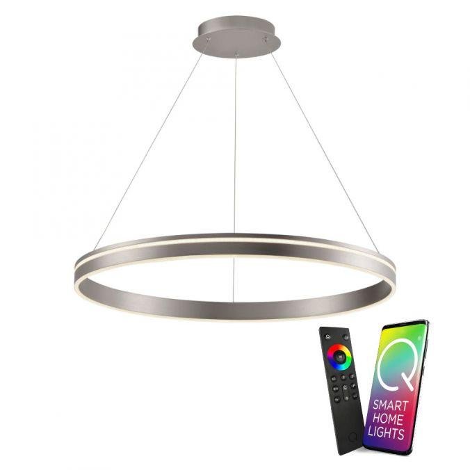 PN 8412-55 Závěsné svítidlo Q-VITO LED Smart Home 79,4cm 58W 5800lm 2700-5000K ocel - PAUL NEUHAUS