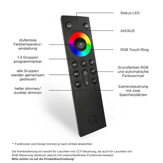 PN 8412-55 Závěsné svítidlo Q-VITO LED Smart Home 79,4cm 58W 5800lm 2700-5000K ocel - PAUL NEUHAUS (obrázek 4)