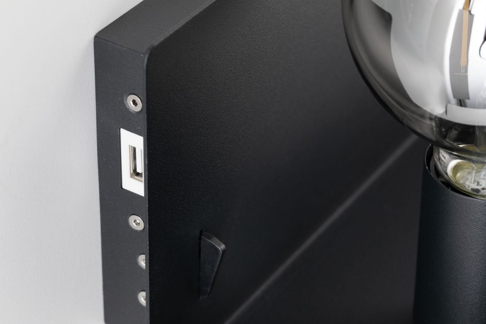 P 78920 Nástěnné svítidlo Ablage Devara E27 max. 40W černá / kov USB - PAULMANN (obrázek 5)