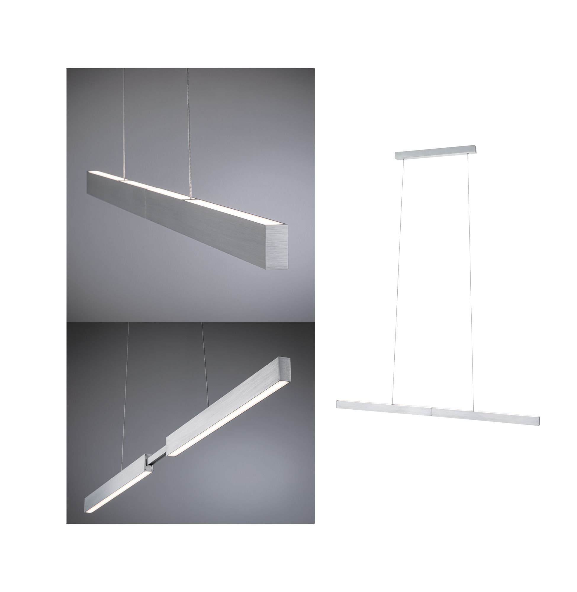 P 79815 SmartHome Zigbee LED závěsné svítidlo Aptare 18W stmívatelné hliník kartáčovaný kov - PAULMANN