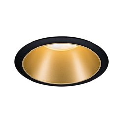 Obrázek pro produkt Vestavné svítidlo LED Cole 6,5W černá/zlatá mat 3-krokové-stmívatelné 2700K teplá bílá - PAULMANN