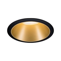 Obrázek pro produkt Vestavné svítidlo LED Cole 6,5W černá/zlatá mat 3-krokové-stmívatelné 2700K teplá bílá - PAULMANN