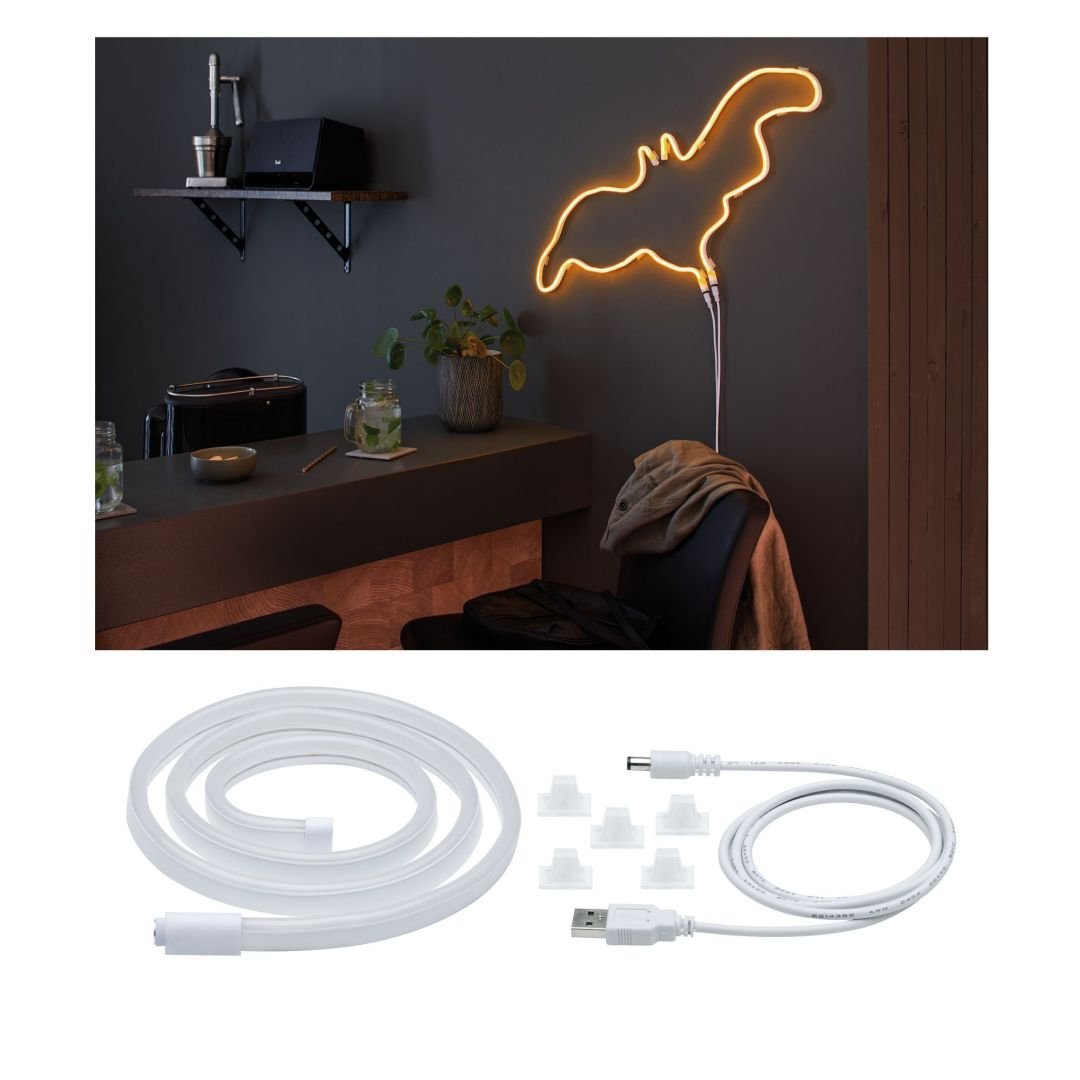 P 70562 Neon Colorflex USB Strip oranžová 1m 4,5W 5V oranžová/bílá umělá hmota - PAULMANN