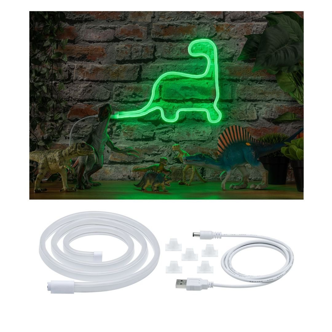 P 70563 Neon Colorflex USB Strip Green 1m 4,5W 5V zelená/bílá umělá hmota - PAULMANN