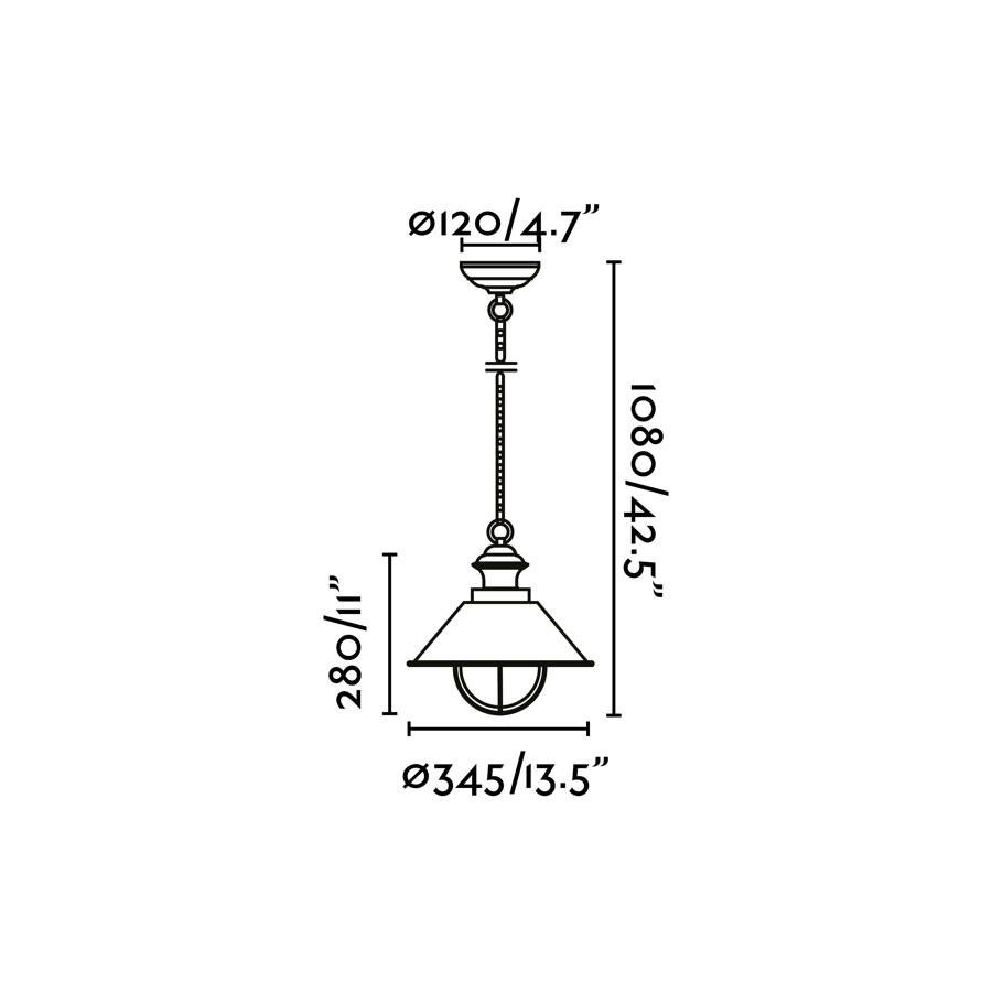 FARO 71139 NÁUTICA-1G závěsné svítidlo, rezavá - FARO (obrázek 2)