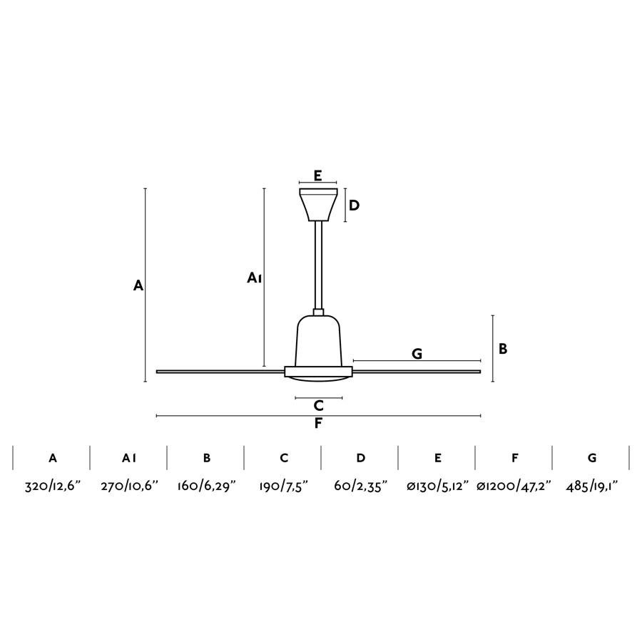 FARO 33005 ECO INDUS M, bílá, stropní ventilátor - FARO (obrázek 4)