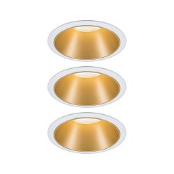 Obrázek pro produkt Vestavné svítidlo LED Cole 3x6,5W bílá/zlatá mat 3-krokové-stmívatelné 2700K teplá bílá - PAULMANN