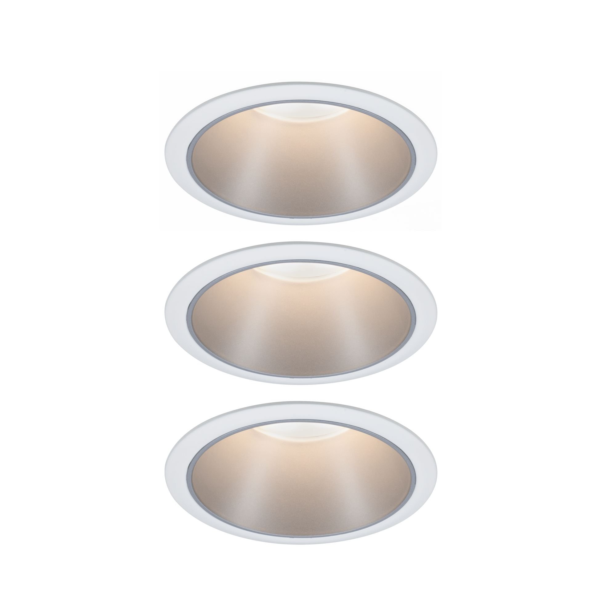 P 93410 Vestavné svítidlo LED Cole 3x6,5W bílá/stříbrná mat 3-krokové-stmívatelné 2700K teplá bílá - PAULMANN