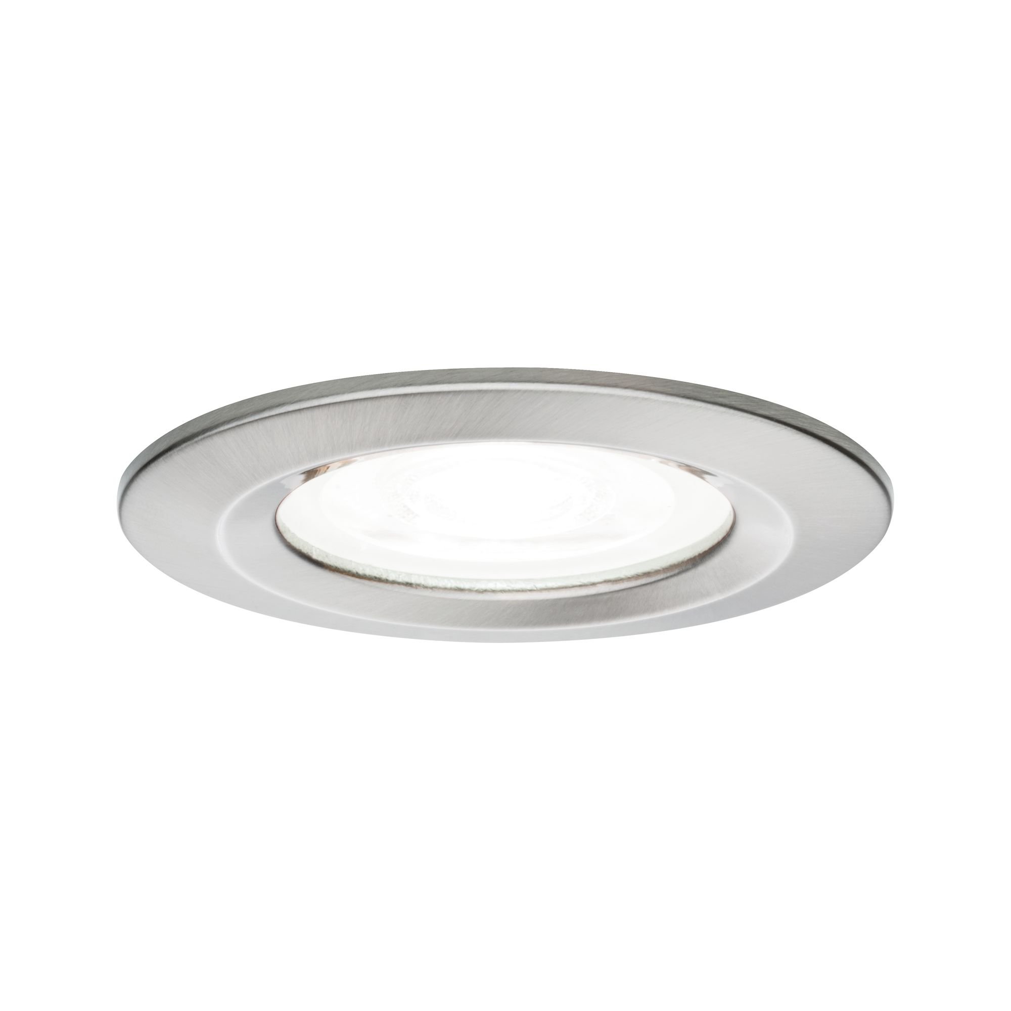 P 92977 Vestavné svítidlo LED Nova kruhové 1x6,5W GU10 kov kartáčovaný 4000K nevýklopné - PAULMANN